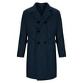 thumbnail image 3 of zfhfof Men's Casual Trench Coat Slim Fit Notched Collar Long Jacket Overcoat Winter Business Double Breasted Pea Coat wih Pockets, 3 of 5