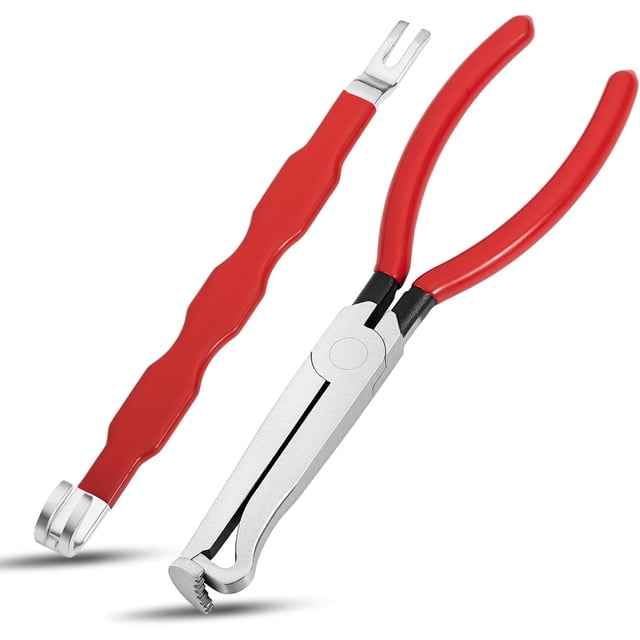 Electrical Disconnect Connector Pliers 37960 and Connector Separator 13120 for Cars, Automotive Electrical Plug Pliers, Terminal Plug Removal Tool Kit Disconnect Tools (Black),Red