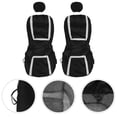 thumbnail image 2 of GOOHOCHY Funda de asiento de coche de 4 piezas Cubierta de asiento de automóvil universal Espesar Protector de asiento de coche resistente al desgaste Estera Accesorio interior del coche (gris), 2 of 7