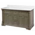 thumbnail image 4 of Sydney 60" Double Bathroom Vanity with Weathered Gray Cabinet and Engineered Marble Top, 4 of 7