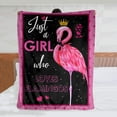 thumbnail image 3 of Just A Girl Who Loves Flamingos Blanket Cute Flamingos Decor Throw Blanket Gifts for Girls Super Warm Soft Plush Lightweight Fleece Flannel Blanket Winter Bedding Blanket for Kids Adults Women 40"x50", 3 of 6