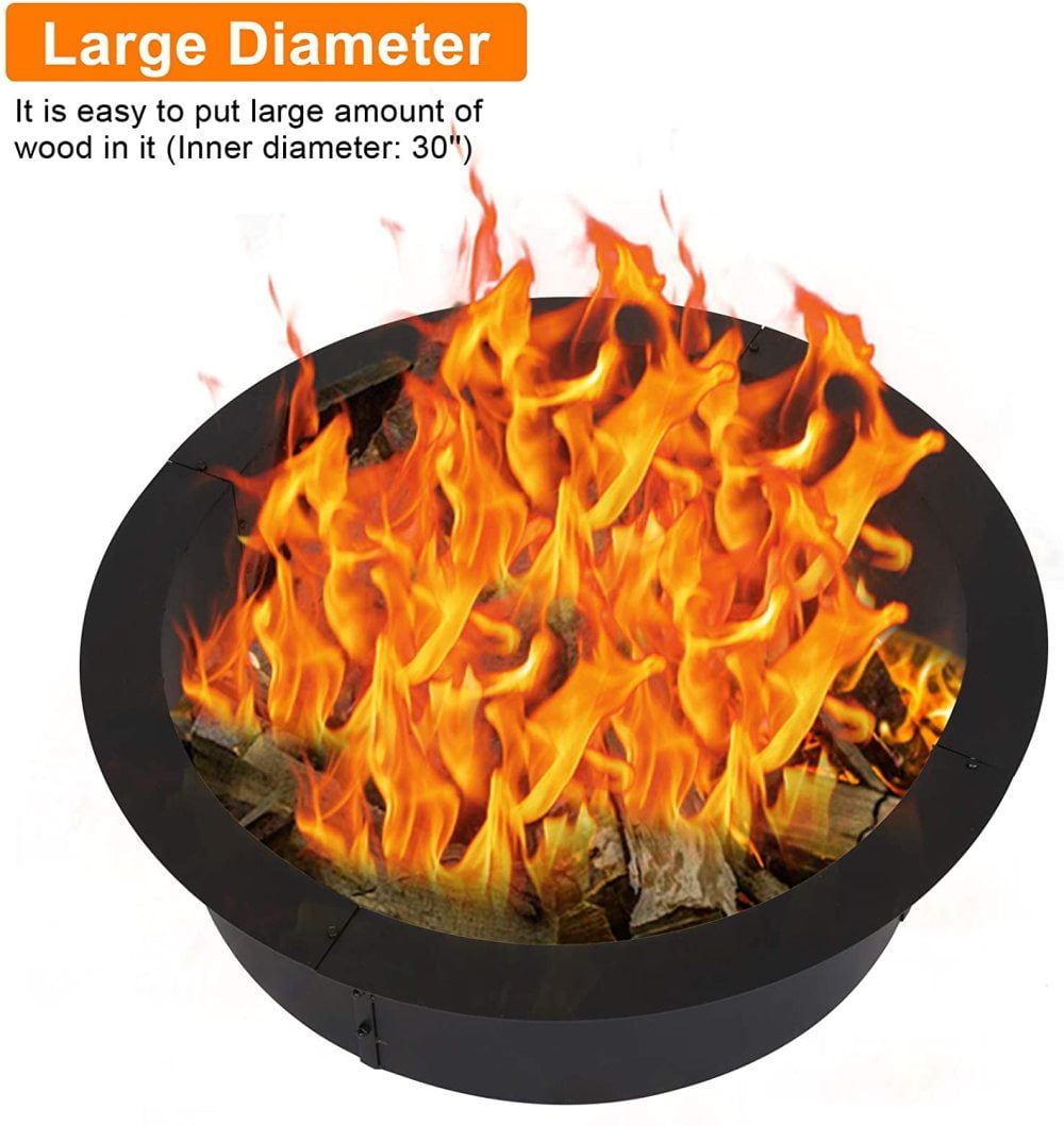 Buy TaliaPosy Galvanized Fire Pit Ring Metal Fire Pit Liner 30Inch