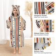 thumbnail image 3 of FORMRS Wearable Blanket Hoodie with Sleeves for Kids Cozy Flannel Sweatshirt, Brown Abstract Dots, 3 of 7