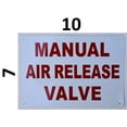 thumbnail image 2 of Manual air Release Valve Sign (White, Reflective !!, Aluminium, Size 7X10)(ref-2022-4), 2 of 4