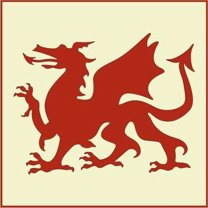 Welsh Dragon Small Stencil - 4" x 3.25" Cymru Celtic Dragon of Wales Medieval DIY Art & Craft Reusable Painting Template 10 mil Plastic Mylar Wall Floor Tile Craft Stencils - The Artful Stencil