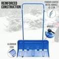 thumbnail image 4 of ArcticThrill Ergonomic Snow Pusher Shovel - Large Capacity 31.5-Inch Wide Poly Blade with Reinforced Edge, Metal Handle and Small Wheels; for Driveways, Walkways, Ice Rinks, and Sidewalks, 4 of 7