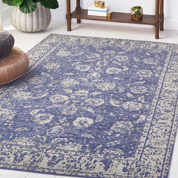 Safavieh Easy Care Luvina Oriental Machine Washable Area Rug, Blue/Sage, 4' x 6'