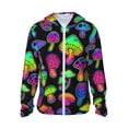 thumbnail image 1 of Fotbe Bright Mushrooms Chaqueta con Protección Solar UPF 50+ para Hombre y Mujer, Camisa con Capucha y Bolsillos-XX-Large, 1 of 7