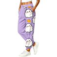 thumbnail image 6 of Purple Pajama Pants for Women Baggy Funny Sweatpants Fall Lounge Joggers for Teen L, 6 of 9