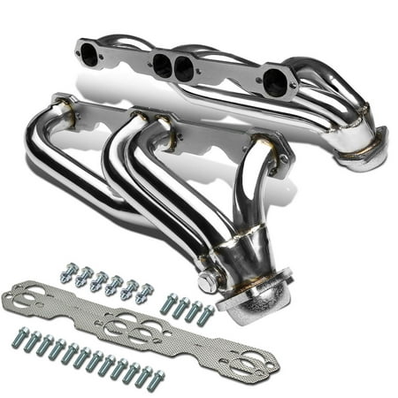 Steel Header Assembly (For 88-97 Chevy/GMC Truck 5.0/5.7 w/o Air Injection Stainless Steel Racing Exhaust Header 89 90 91 92 93 94 95)