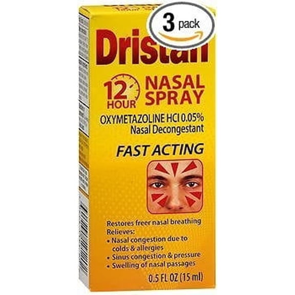 Dristan 12-Hour Decongestant Nasal Spray 0.5 fl. oz. Box