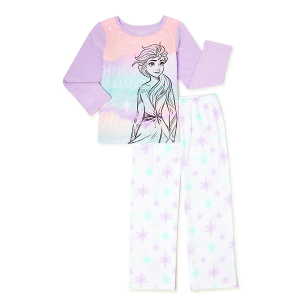 oud gastheer Ingenieurs Disney Frozen 2 Girls Elsa Pajama Set, 2-Piece, Sizes 4-10 - Walmart.com