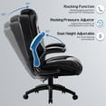 thumbnail image 3 of Big and Tall Office Chair, 130°Adjustable Lumbar Support Heavy Duty, Metal Base Quiet Rubber Wheels High Back, Large Executive Computer Desk Swivel Chair, Ergonomic Design for Back Pain, 3 of 7