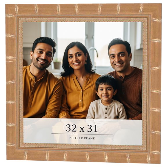 32x31 Frame Gold Real Wood Picture Frame Width 1.5 inches | Interior Frame Depth 0.5 inches |