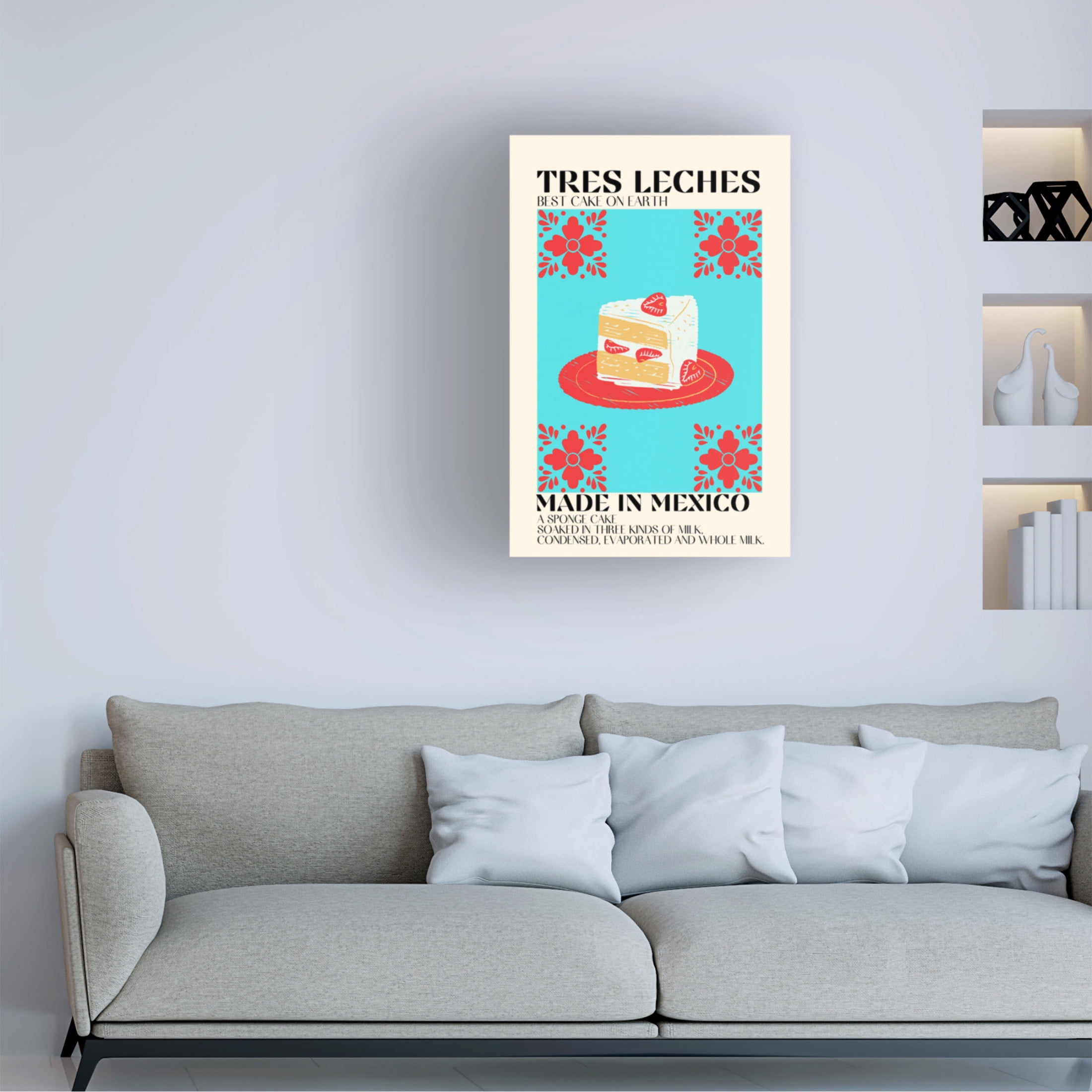 Canvas Wall Art - Gaec Studio 'Tres Leches' Wall Art for Living Room, Bedroom, or Office Décor by Trademark Fine Art - 22 x 32 Inches
