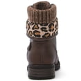 thumbnail image 5 of GLOBALWIN Women's Brown/Leopard lace Up Boots for Women with Low Heel 6M, 5 of 7