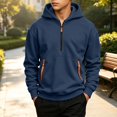 thumbnail image 2 of Frnrwgo Boys Hoodie 5-15Y Fleece Lined Half Zip Heavyweight Pullover Sweatshirt for Fall Winter, 2 of 10