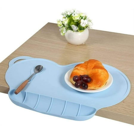 

Children s placemat made of waterproof silicone Portable Non-slip Easy to clean and Reusable