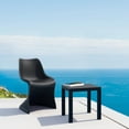 thumbnail image 2 of Compamia Ocean Square Resin Patio Side Table in Black, 2 of 4