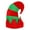 A, variant on Christmas Hat with Bell for Adults Kids, Santa Claus Costume Accessories for Christmas Party Supplies, Striped Patchwork Elf Hat Decorations