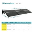 thumbnail image 4 of 10 ft. W x 3.5 ft. D Window & Door Awning Canopy Polycarbonate & Aluminum, 4 of 9