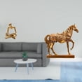 thumbnail image 2 of Estatua De Caballo Pensador Abstracta Creativa, Estatuilla Artesanal, Escultura De Resina Grabada Con Animales Para Decoración De Sala De Estar, Hogar Y Oficina., 2 of 8