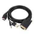 thumbnail image 3 of Cable adaptador de 1,8 m compatible con HDMI a cable de vídeo VGA para monitor de proyector Hugtrwg Para estrenar, 3 of 9