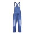 thumbnail image 3 of Monos de mezclilla azul de algodón sin mangas TEELYNN, monos casuales holgados con cordón en la cintura, monos de playa bohemios de verano 2023 para mujer, 3 of 5