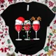 thumbnail image 2 of Camisetas navideñas de vino para mujer, ropa, camisetas divertidas de dibujos animados, camiseta de moda Kawaii, camisetas coreanas para mujer, camisetas navideñas para vino, 2 of 5