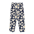 thumbnail image 5 of Goofa Daisy Floral Printed Soft Pajama Pants for Women, Wide Leg Comfy Casual Lounge Yoga Pants-, 5 of 9