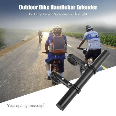 - Bicycle Extender Double Bike Handlebar Extender Lightweight Mount Aluminum Alloy Bicycle Handlebar Extension Bracket, Ideal for 1.3-Inch Handlebars, Black