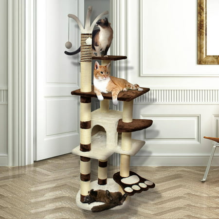 Premium Cat Tree Tower Condo Scratch Furniture, 64