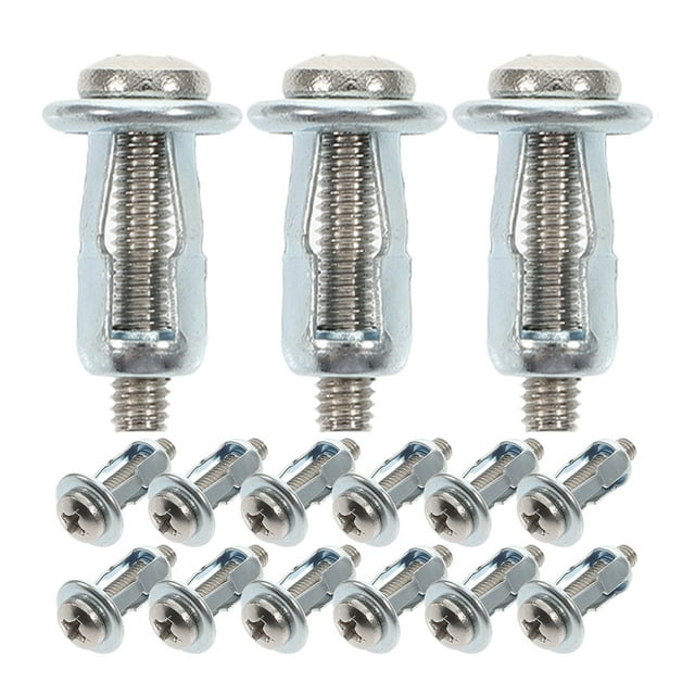 Juego de 15 tornillos de anclaje para puertas huecas, pernos de expansión de metal para paneles de yeso, anclajes cortos para paredes huecas, anclajes de pared resistentes para placas de yeso