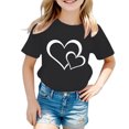 thumbnail image 2 of WEAIXIMIUNG T-Shirts Chat pour Enfants Filles Mignon Graphique Col Rond Manches Courtes Tee Été Décontracté T-Shirt 130, 2 of 5