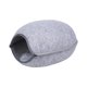 thumbnail image 3 of Cama de fieltro para gatos Salvador cueva con diseño de cremallera Gris claro, 3 of 10