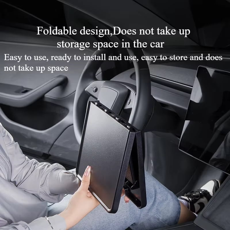 For Tesla Model 3/3 Highland Model Y/Y Juniper 2025 Center Console Table Tray Drink Food Table Desk Plate Board Holder Storage