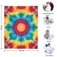 thumbnail image 4 of Colorful Tie Dye Mandala Pattern Blanket,Comfortable Soft Flannel Throw Blanket,All Season,Warm Lightweight Blankets for Sofa Bed Couch Living Room Chair,30"x40", 4 of 4