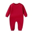 thumbnail image 2 of Auroural Toddler Girl Clothes 18 To 24 Months Children's Solid Color Long Sleeved Jumpsuit Baby Summer Breathable and Comfortable Bag Fart, 2 of 6