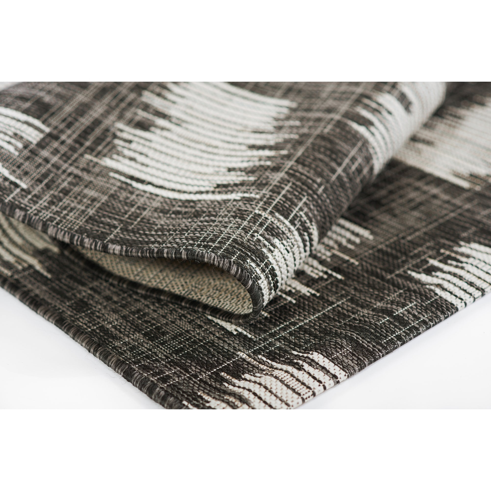 Novogratz by Momeni Villa Turin Charcoal Indoor Outdoor Rug 9'3" X 12'6"