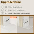 thumbnail image 5 of 16 Inch Long Floating Shelves in White, 9.3 Inch Deep Floating Shelf for Wall, Living Room, Kitchen, Rustic Deep Wood Shelves for Bathroom, 2 Pack Storage Display Shelf for Books, Decor, 5 of 14