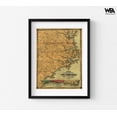 thumbnail image 3 of Eastern North Carolina 1861, Antique North Carolina Map, Rustic Farmhouse Art Print, Framed Restaurant Old Wall Art, Master Bedroom Idea, 3 of 8