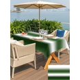 thumbnail image 4 of Outdoor Tablecloth with Umbrella Hole & Zipper, Ombre Dark Green Rectangle Tablecloth 52x70 Inch, Modern Abstract Art Gradient Patio Table Cover Waterproof Table Cloth for Picnic/Party, 4 of 7