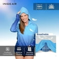 thumbnail image 3 of INGEAR Long Sleeve Loose Rash Guard With Hood Sun Shirt Women Beach Coverup UV Sun Protection Shirt Quick Dry Hoodie, 3 of 5