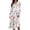 White, variant on WTOBBY Women's Long Sleeve Casual Floral Print V-Neck Waist Long Dress Flowy Maxi Style with Adjustable Tie Versatile Print for Seasonal Outings Lightweight Fabric,Army Green L