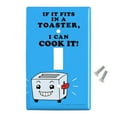 thumbnail image 2 of If it Fits in a Toaster I Can Cook it Funny Humor Plastic Wall Decor Toggle Light Switch Plate Cover, 2 of 4