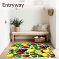 thumbnail image 3 of ODIKA 4'x6' Machine Washable Non-Slip Area Rug, Vibrant Harvest Entryway with Fruity Garden Design High Traffic Rug, Yellow, 58751, 3 of 7