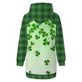 thumbnail image 4 of Brilliant St. Patrick's Day Dress Fashion Women Clover Print Pullover Pocket Hooded Long Sleeve Loose Dress Spring Dresses 2024(White,XXL), 4 of 4