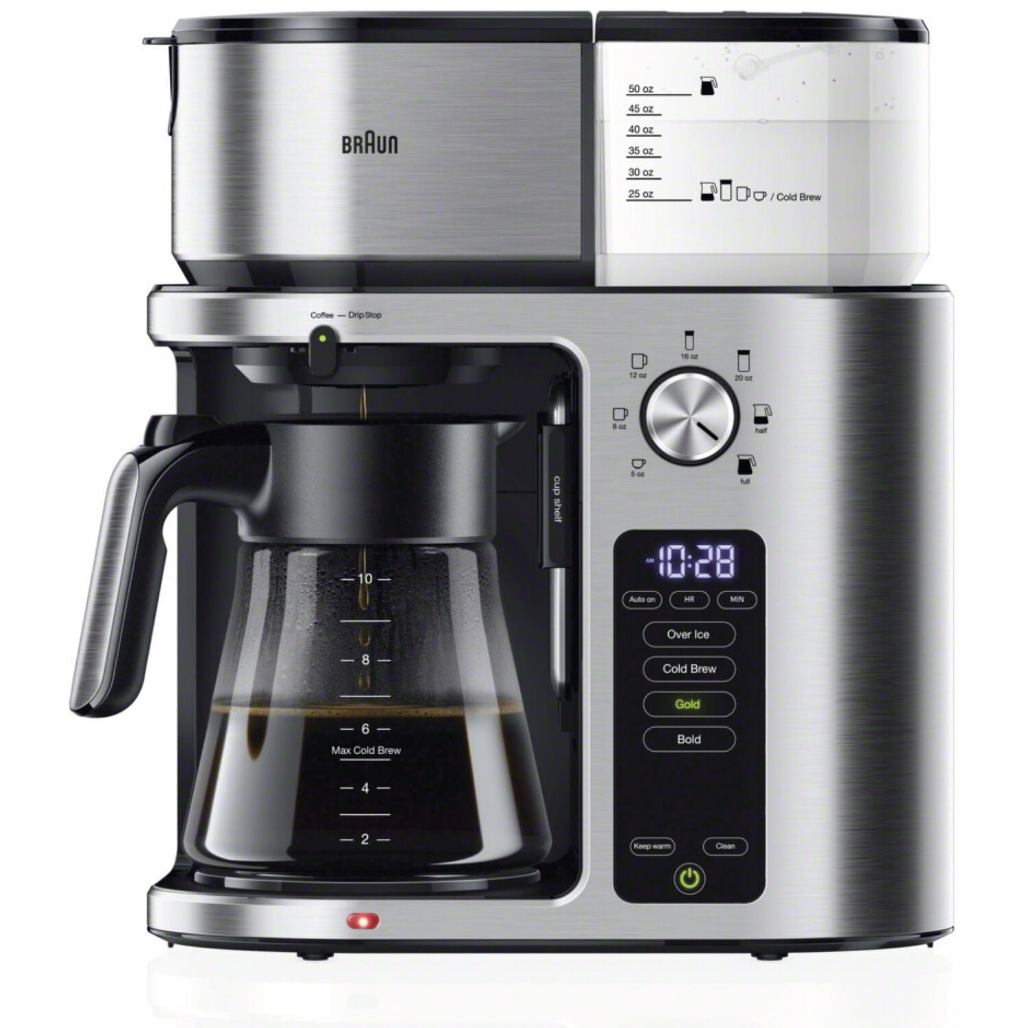 Braun MultiServe Drip Coffee, Single Serve Brewer, KF9270SI