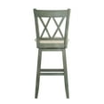 thumbnail image 4 of Weston Home Sheena Double X Back Bar Height Wood Swivel Stool, Antique Sage, 4 of 5