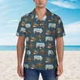 thumbnail image 4 of Lsque Miniature Ship In Bottle pattern Hawaiian Shirt for Men, Unisex Summer Beach Casual Short Sleeve Button Down Shirts-Large, 4 of 9